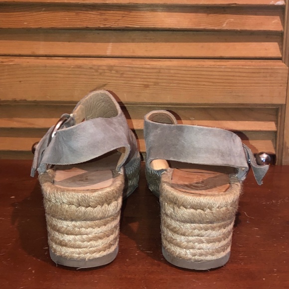 Rag & Bone Suede Leather Wedge Sandals - Picture 5 of 10